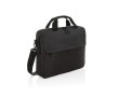 RPET laptop briefcase with multiple interior pockets, 15.6\" colour black