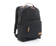 Recycled canvas laptop backpacks for 14\" colour black