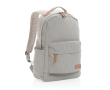 Recycled canvas laptop backpacks for 14\" colour grey