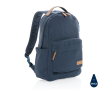 Recycled canvas laptop backpacks for 14\" colour blue