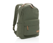 Recycled canvas laptop backpacks for 14\" colour green