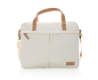 Premium recycled laptop briefcase, 15.6\" colour off white