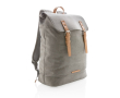 High-quality canvas backpack for 15.6\" laptops, Casual colour grey
