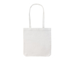 Recycled branded tote bags with long handles, 330 g/m² colour white