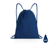 Drawstring backpack in recycled cotton, 145 g/m², with AWARE™ colour blue