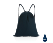 Drawstring backpack in recycled cotton, 145 g/m², with AWARE™ colour navy-blue