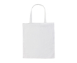 Reinforced promotional recycled cotton bag, 145 g/m² colour white