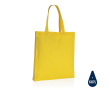 Reinforced promotional recycled cotton bag, 145 g/m² colour yellow