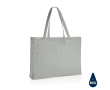 Large printed or embroidered recycled cotton bag, 145 g/m² colour grey