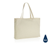 Large printed or embroidered recycled cotton bag, 145 g/m² colour beige