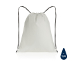 Lightweight recycled drawstring backpack with AWARE™ colour white