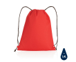 Lightweight recycled drawstring backpack with AWARE™ colour red