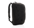 Promotional hiking backpack with multiple pockets colour black