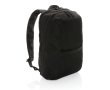 Branded, recycled polyester laptop backpack, 15.6\" colour black