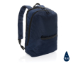 Branded, recycled polyester laptop backpack, 15.6\" colour navy-blue