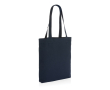 Undyed recycled canvas promo bag, 285 g/m² colour navy-blue