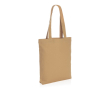 Undyed recycled canvas promo bag, 285 g/m² colour light brown