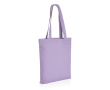 Recycled canvas branded bag, 285 g/m² colour violet