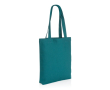 Recycled canvas branded bag, 285 g/m² colour emerald green
