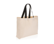 Large promotional recycled canvas bag, 240 g/m² colour off white