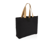 Large promotional recycled canvas bag, 240 g/m² colour black