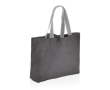Large promotional recycled canvas bag, 240 g/m² colour dark grey