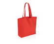 Recycled, branded canvas shopping bag, 240 g/m² colour red