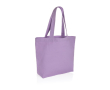 Recycled, branded canvas shopping bag, 240 g/m² colour violet
