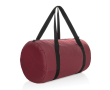 Foldable RPET sports bag with storage pouch colour red