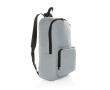 Lightweight foldable RPET backpack with front pocket colour grey