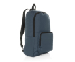 Lightweight foldable RPET backpack with front pocket colour navy-blue