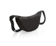 Adjustable crossbody bag in recycled polyester with large compartment colour black