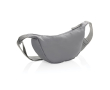 Adjustable crossbody bag in recycled polyester with large compartment colour grey