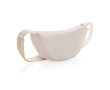 Adjustable crossbody bag in recycled polyester with large compartment colour beige