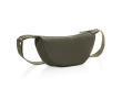 Adjustable crossbody bag in recycled polyester with large compartment colour khaki
