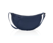 Recycled rPET XL shoulder bag, outer pocket, adjustable strap colour navy-blue