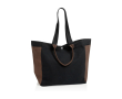 Recycled canvas shopper-weekender bag, 18L capacity, 400 g/m² colour black
