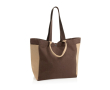 Recycled canvas shopper-weekender bag, 18L capacity, 400 g/m² colour brown