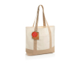 Recycled cotton tote bag with message design 20L 350 g/m² colour off white