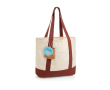 Recycled cotton tote bag with message design 20L 350 g/m² colour burgundy