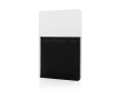 Branded notebook with pockets, A5, ruled pages colour white