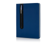 PU notebook with stylus pen, A5, ruled pages colour royal blue