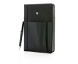 Branded notebook set with compartments and pen colour black