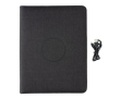 A4 portfolio with charger, notepad and compartments colour black