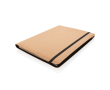 A4 cork portfolio with notepad, pen and card holders colour ivory