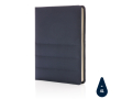Sustainable branded A5 portfolio from RPET colour navy-blue