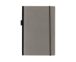 Notebook with pocket and FSC® certification, A5, ruled pages colour grey
