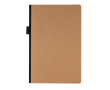 Notebook with pocket and FSC® certification, A5, ruled pages colour brown