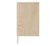 Hardcover notebook with wood grain print, A5, ruled pages colour light brown
