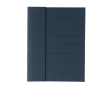 Recycled portfolio with large notepad and magnetic closure, A4 colour navy-blue